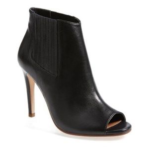 Halogen Camden Peep Toe Wide Width Leather Bootie
